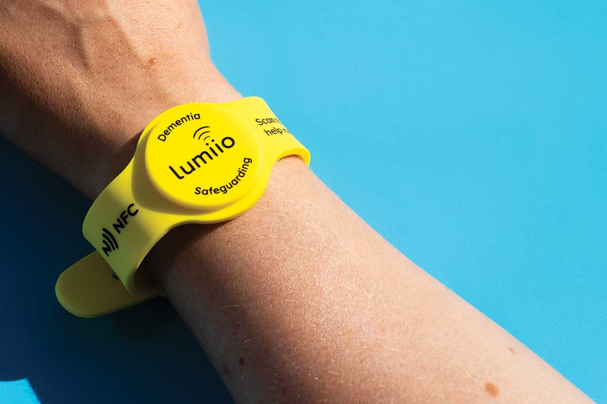 Lumiio's New Yellow Dementia Safeguarding Wristband