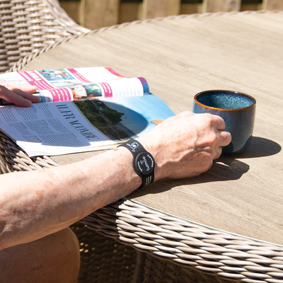 Dementia ID Wristband - Black Soft-Touch