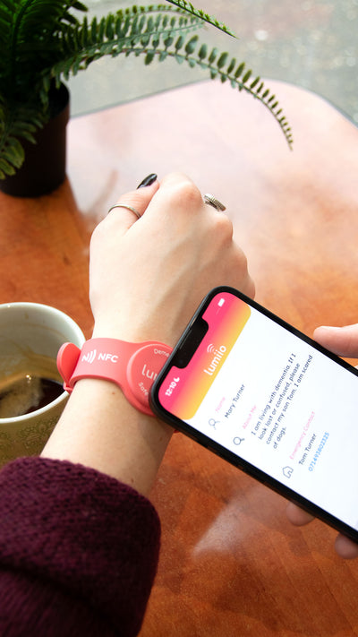 Dementia ID Wristband - Pink Soft-Touch