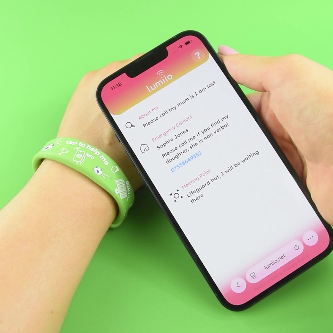Load video: Kids ‘Football’ ID Wristband