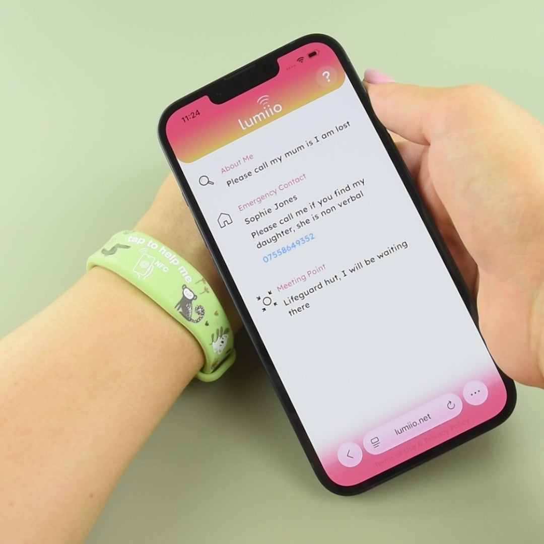 Load video: Kids ‘Jungle’ ID Wristband
